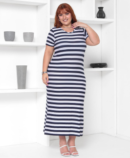 Vestido Midi Listrado