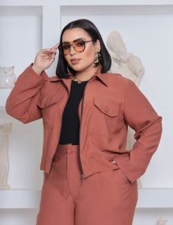 Conjunto Casaco Marrante