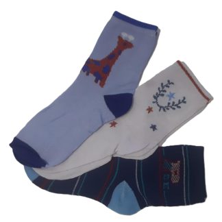 Kit 3 Meias Infantil Ilustradas Sortidas